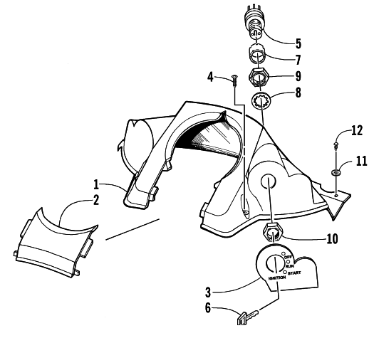 CONSOLE AND SWITCH ASSEMBLY