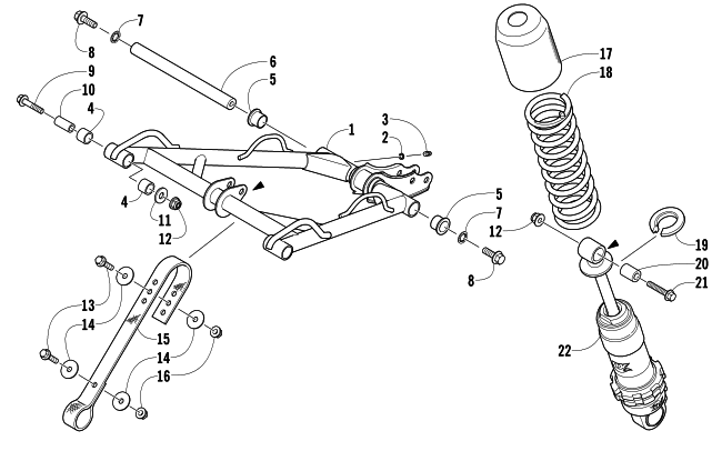 REAR SUSPENSION FRONT ARM ASSEMBLY