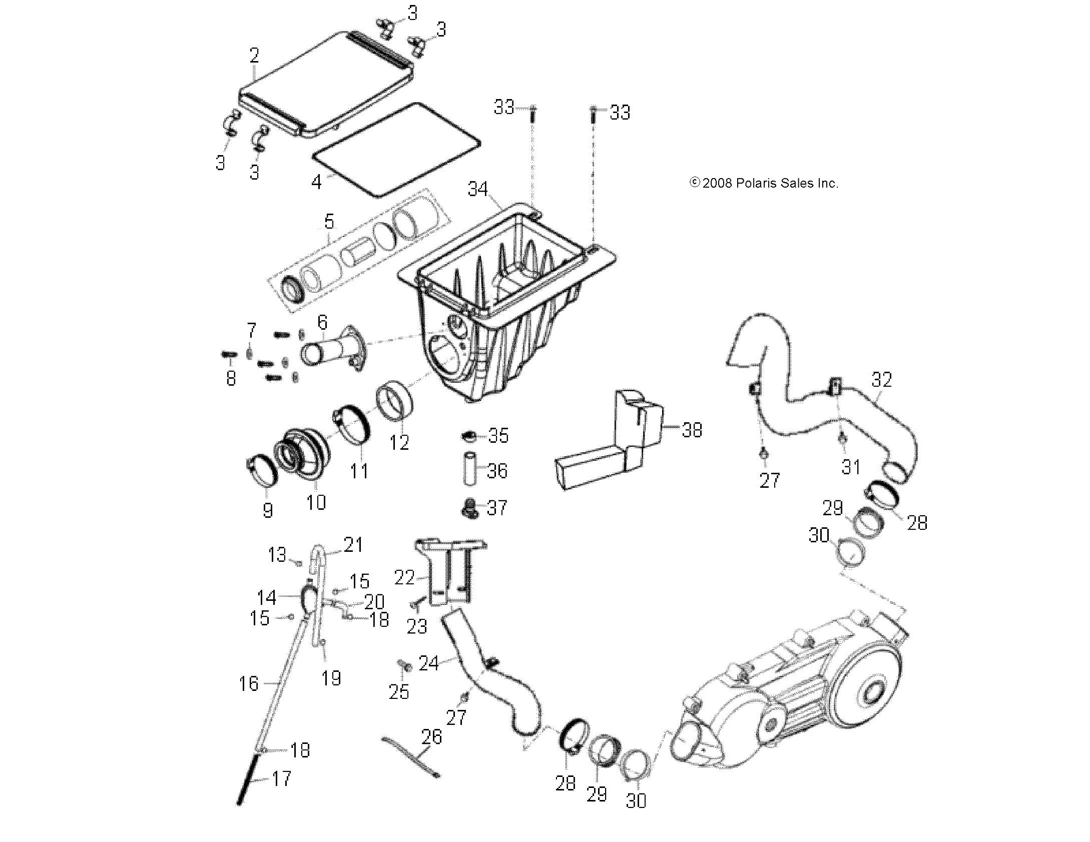 AIR CLEANER - A07PB20AA/AD (49ATVAIRBOX07PHX)