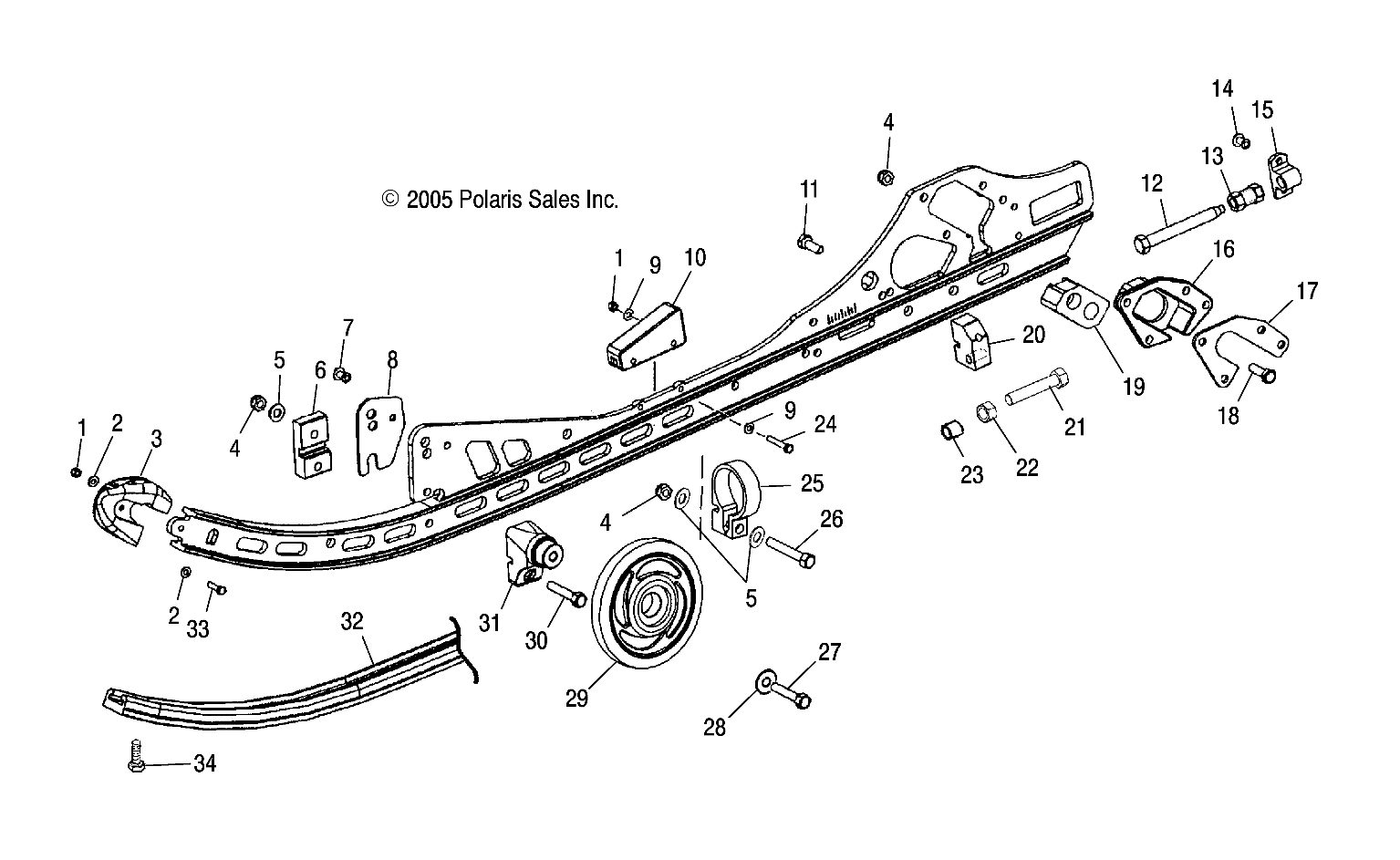 RAIL MOUNTING (M-10) - S06NP5BSA/NE5BSB (4997239723B09)