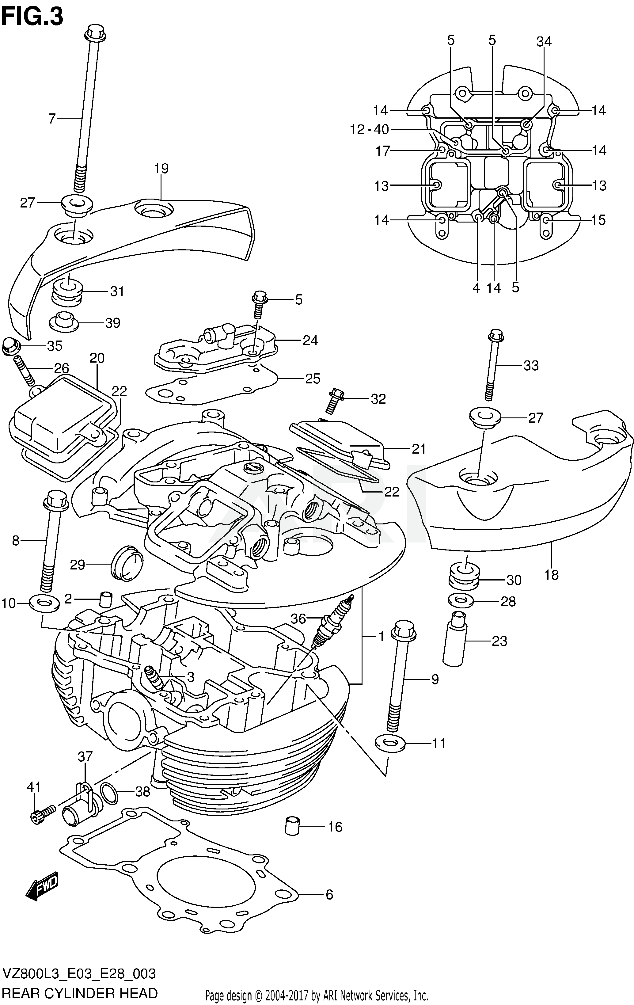 REAR CYLINDER HEAD