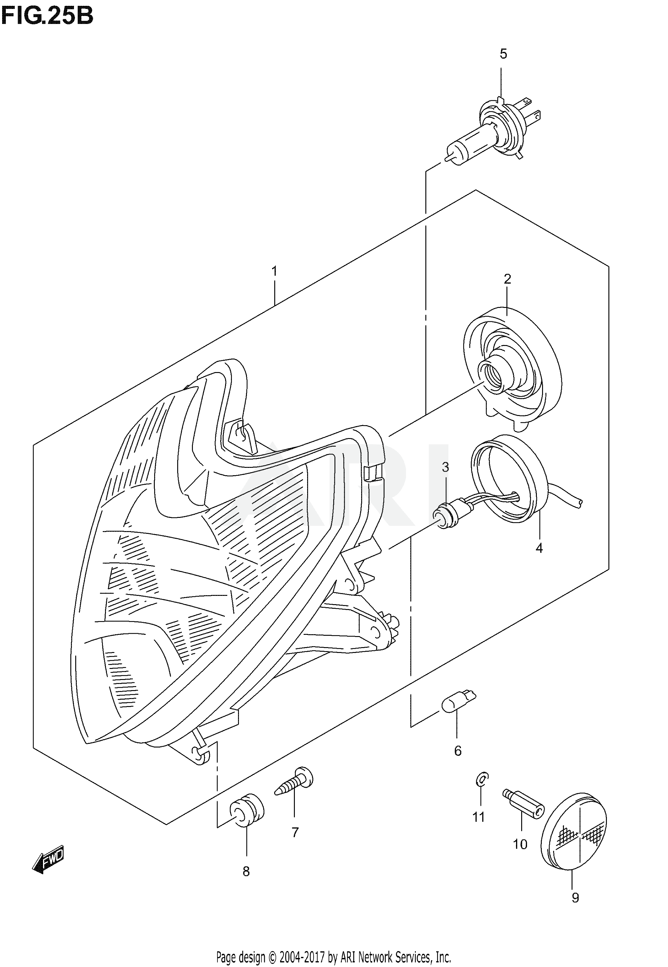 HEADLAMP (GS500FK4/K5/K6)