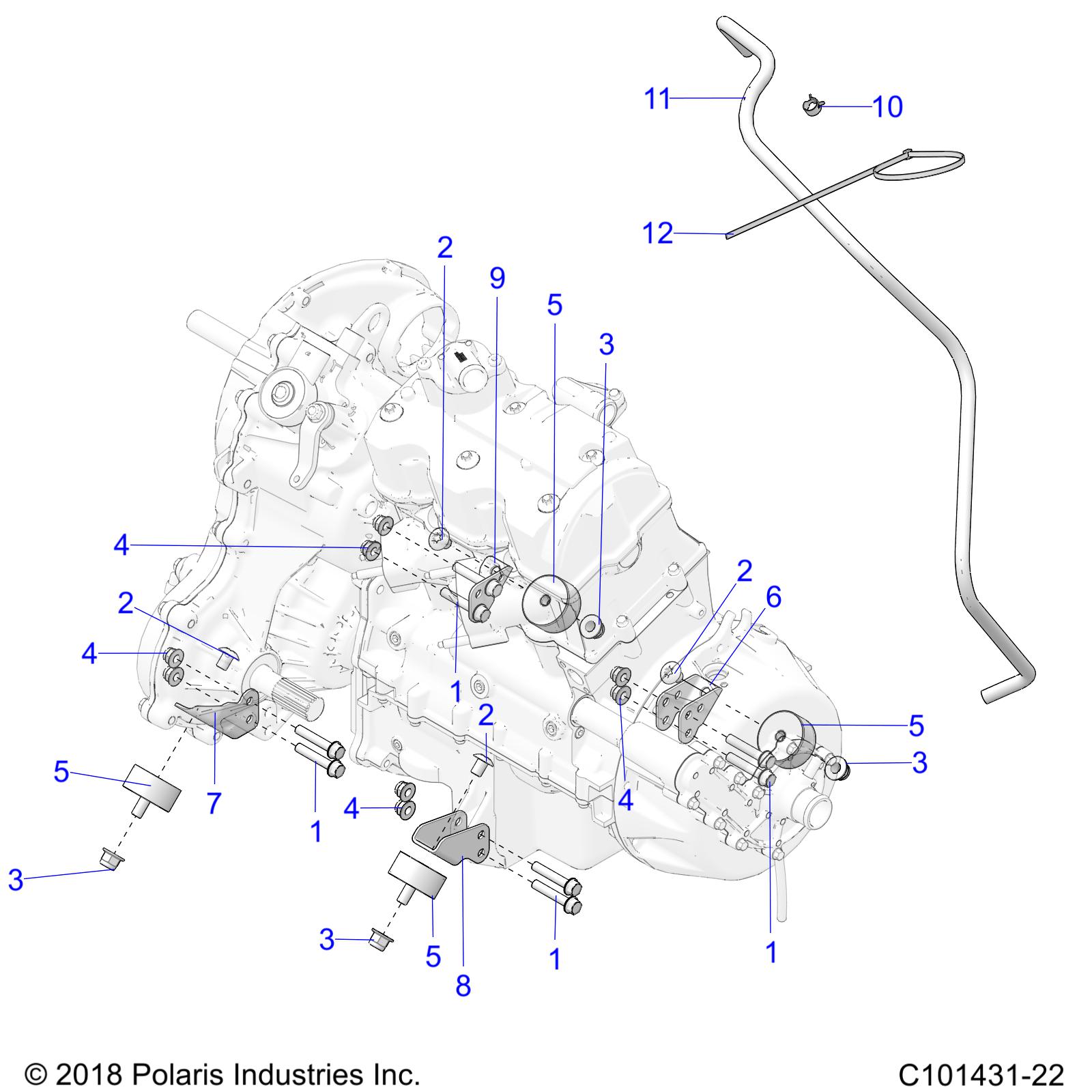 ENGINE, MOUNTING AND TRANSMISSION MOUNTING - A20SLZ95AE (C101431-22)