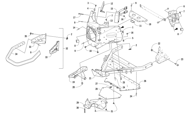 FRONT BUMPER AND FRAME ASSEMBLY