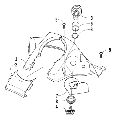 CONSOLE AND SWITCH ASSEMBLY