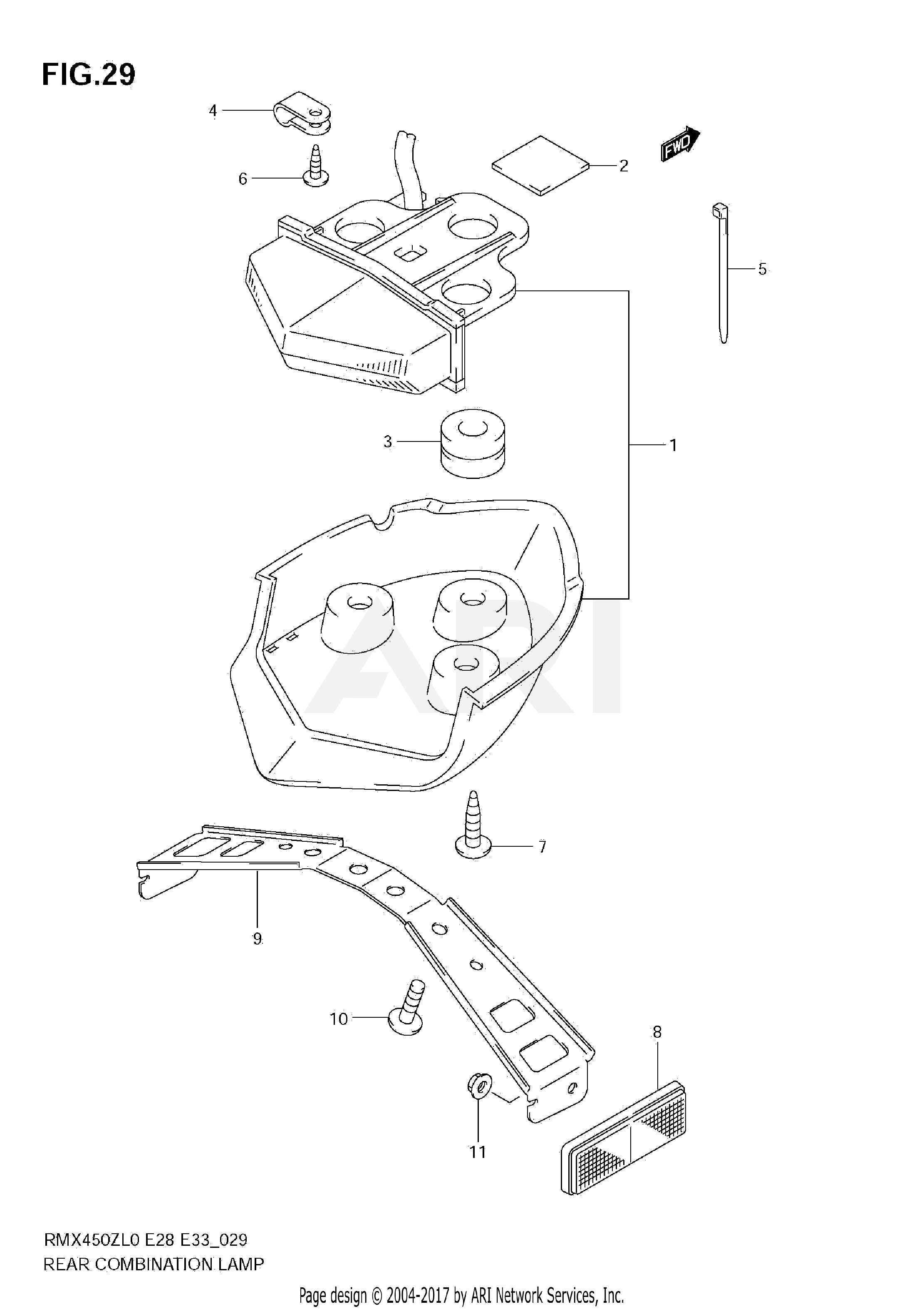 REAR COMBINATION LAMP (E28)