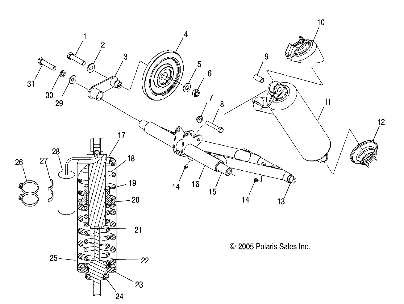 TORQUE ARM, REAR (M-10) - S06ME7HS/ME8DS (4997159715C02)