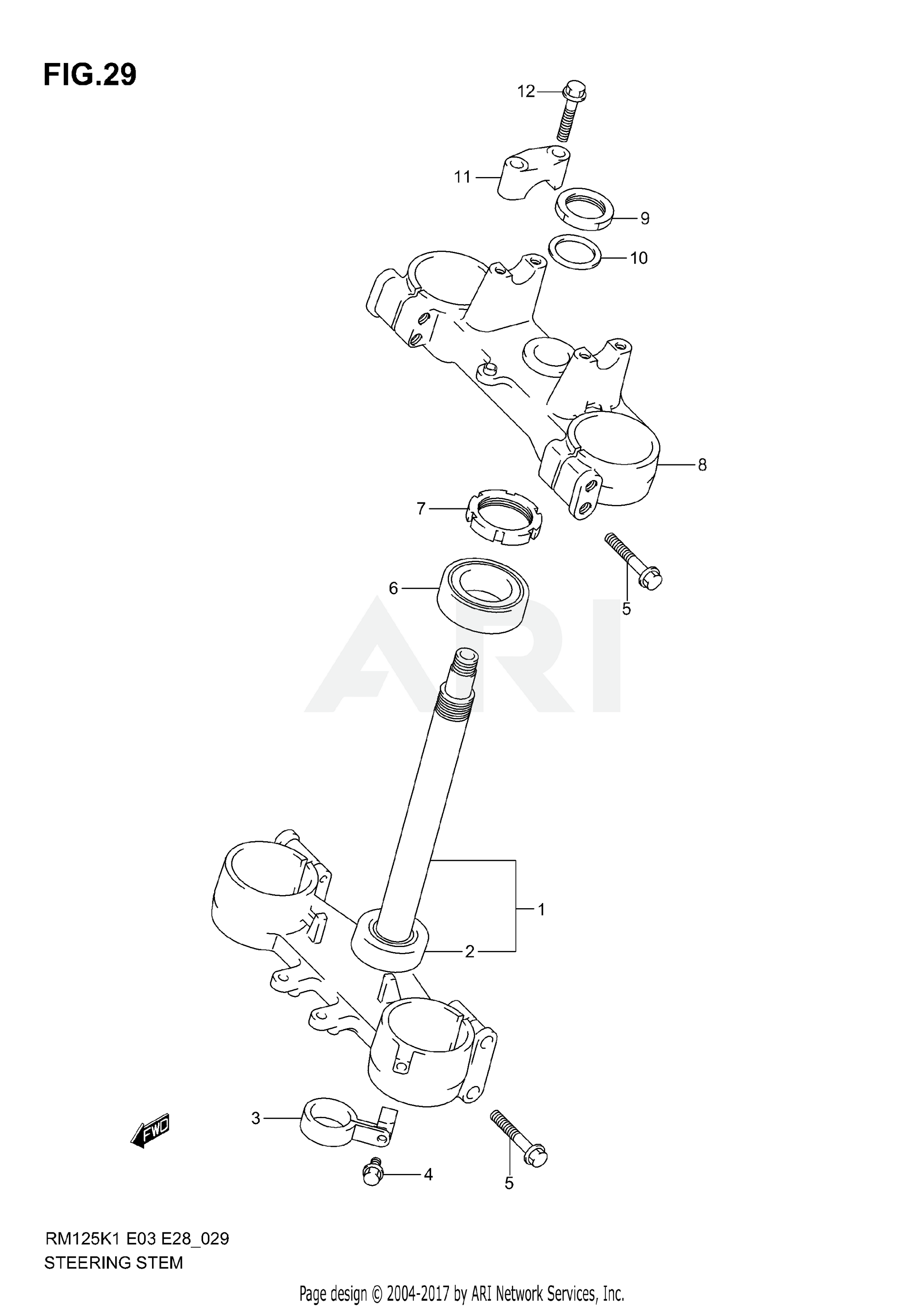 STEERING STEM (MODEL K1)