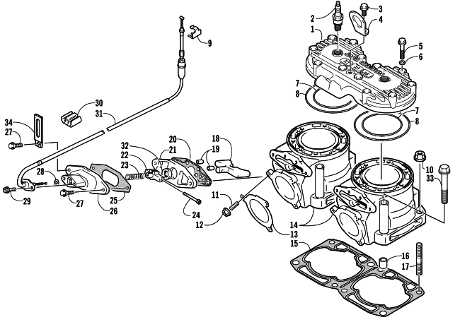 CYLINDER AND HEAD ASSEMBLY