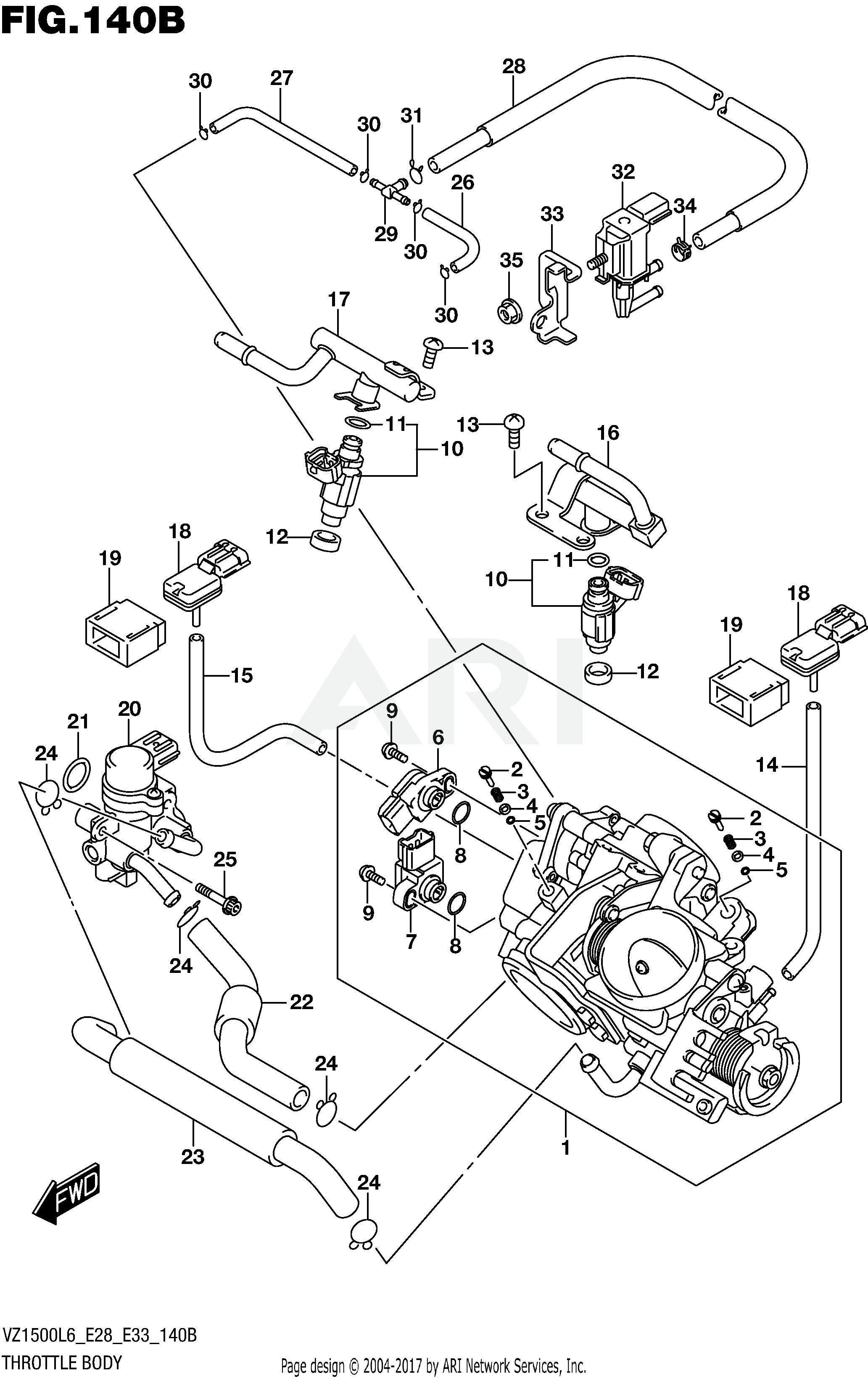 THROTTLE BODY (VZ1500L6 E33)