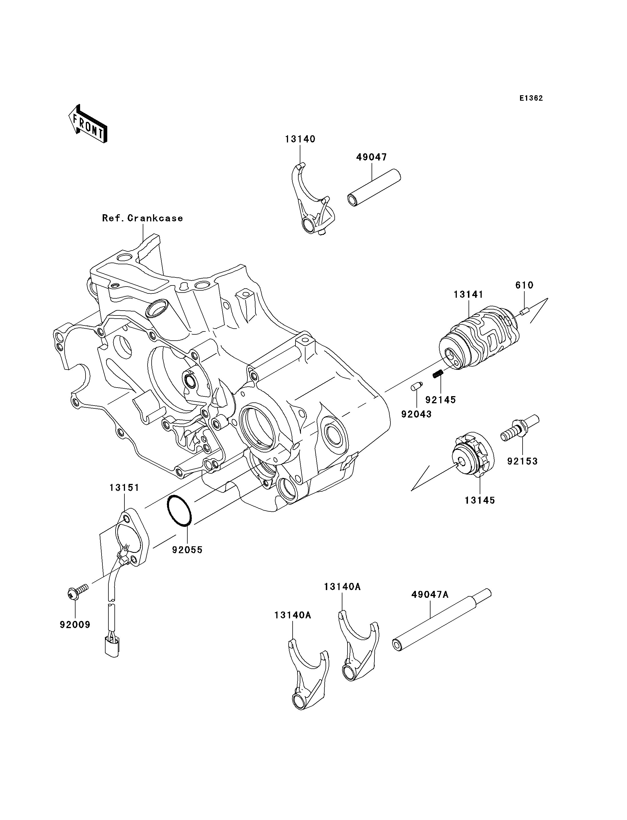 Gear Change Drum/Shift Fork(s)