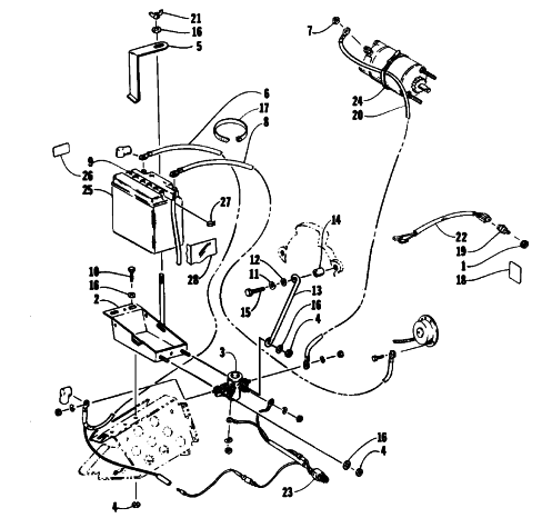 ELECTRIC START - BATTERY ASSEMBLY