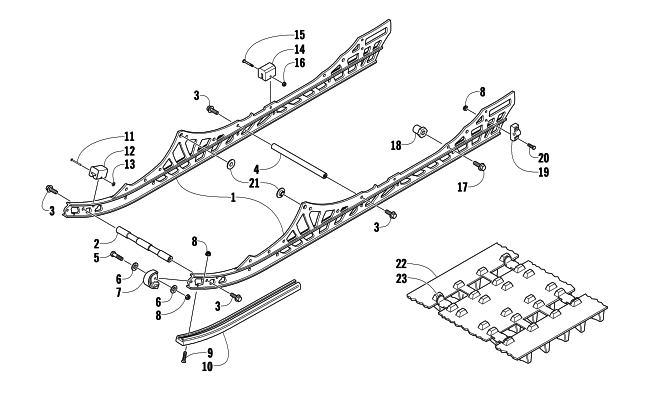 SLIDE RAIL AND TRACK ASSEMBLY