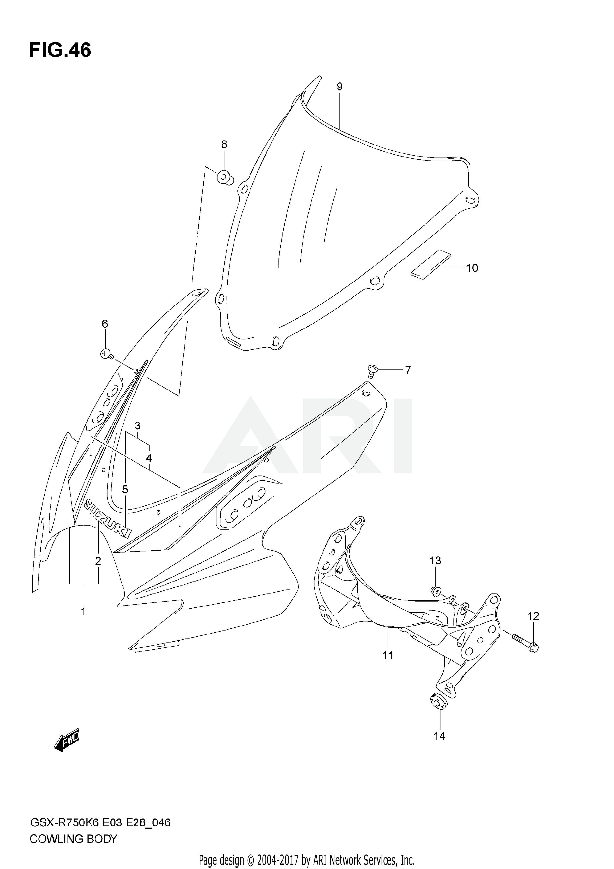 COWLING BODY (MODEL K6)