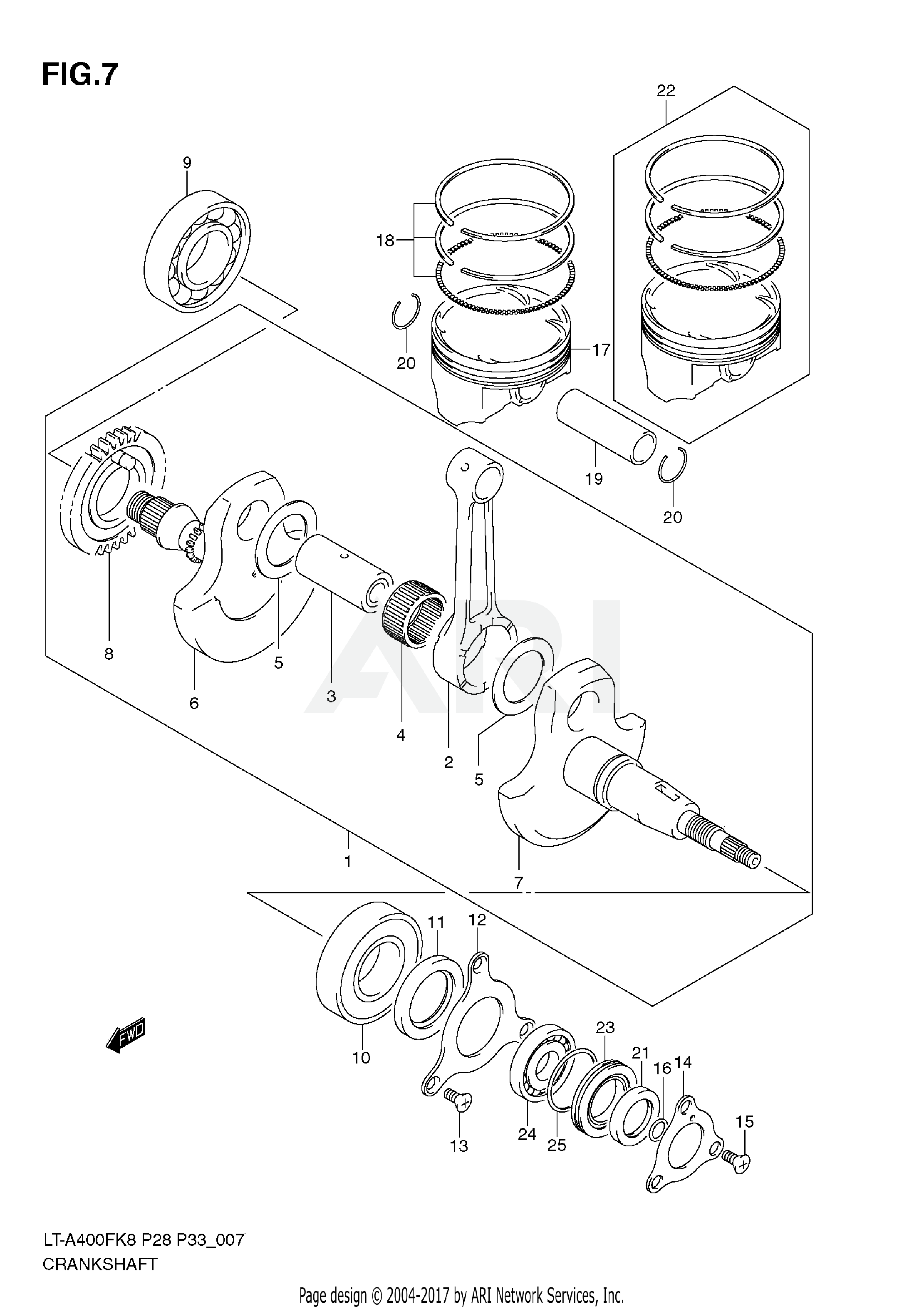 CRANKSHAFT (LT-A400FK8/FK9/FUL0)