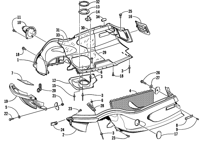 BELLY PAN AND FRONT BUMPER ASSEMBLY