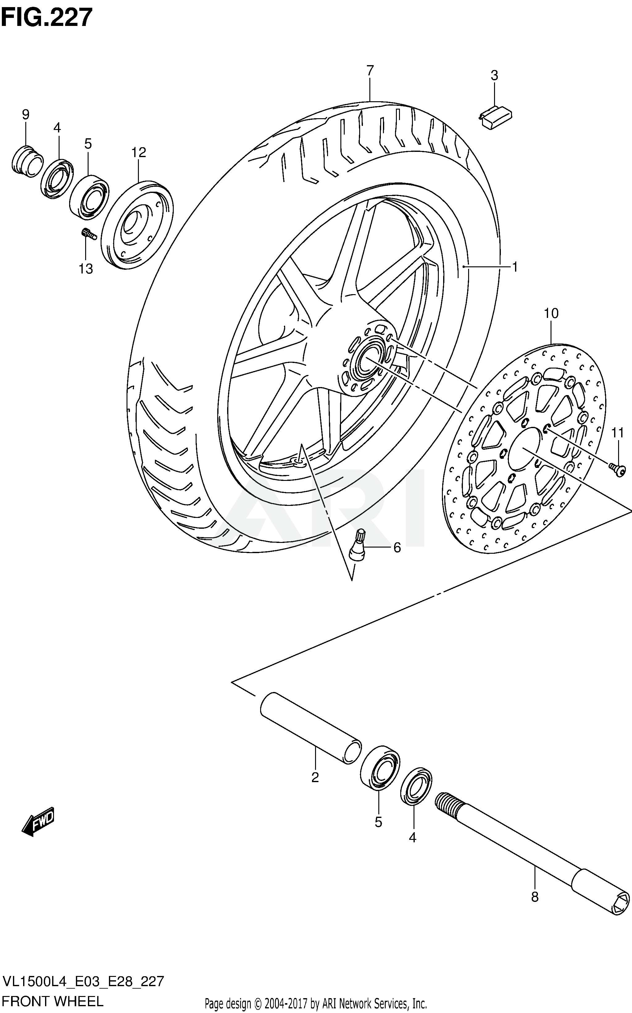 FRONT WHEEL (VL1500BL4 E33)