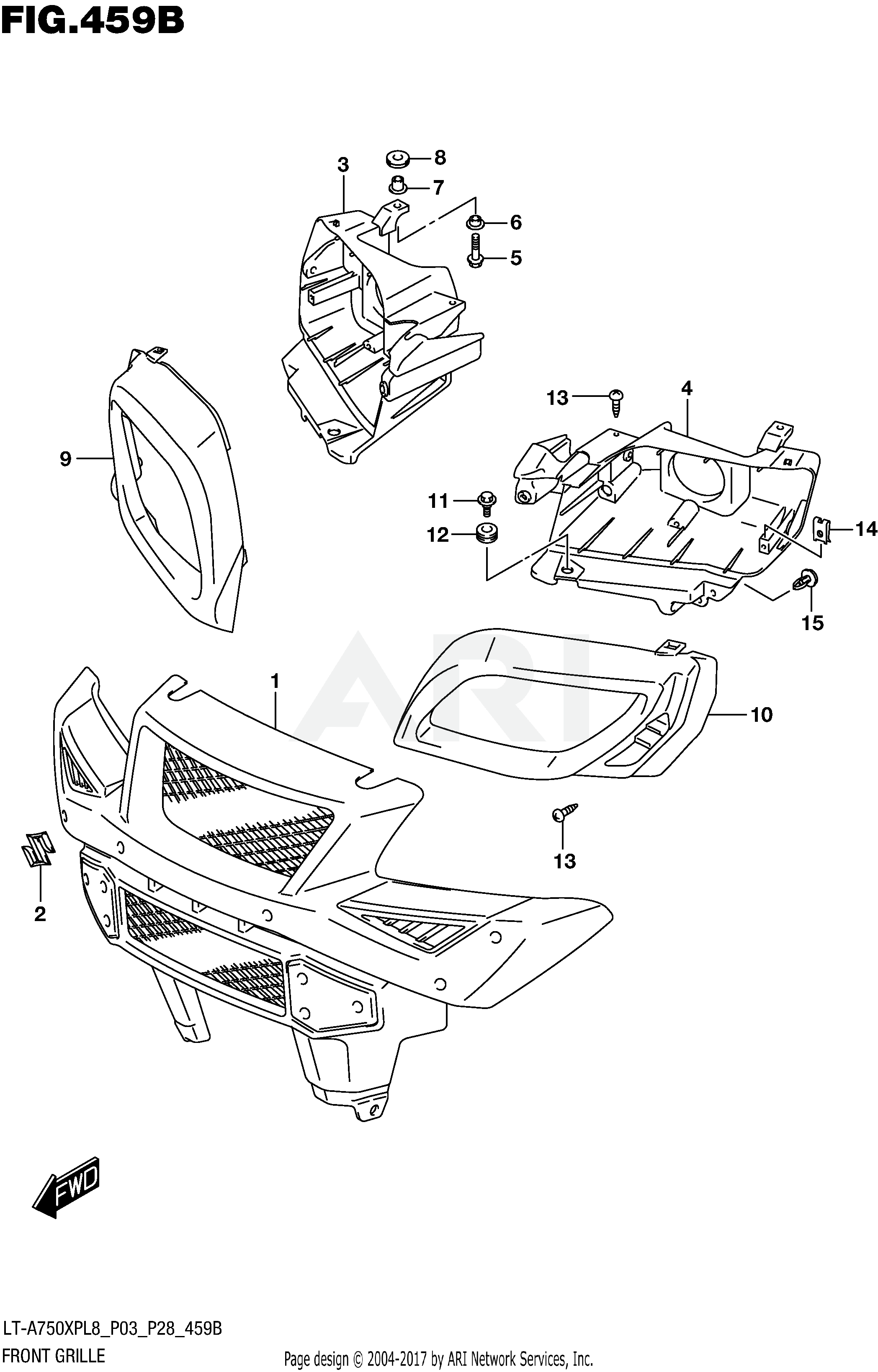 FRONT GRILLE (LT-A750XPL8 P28)