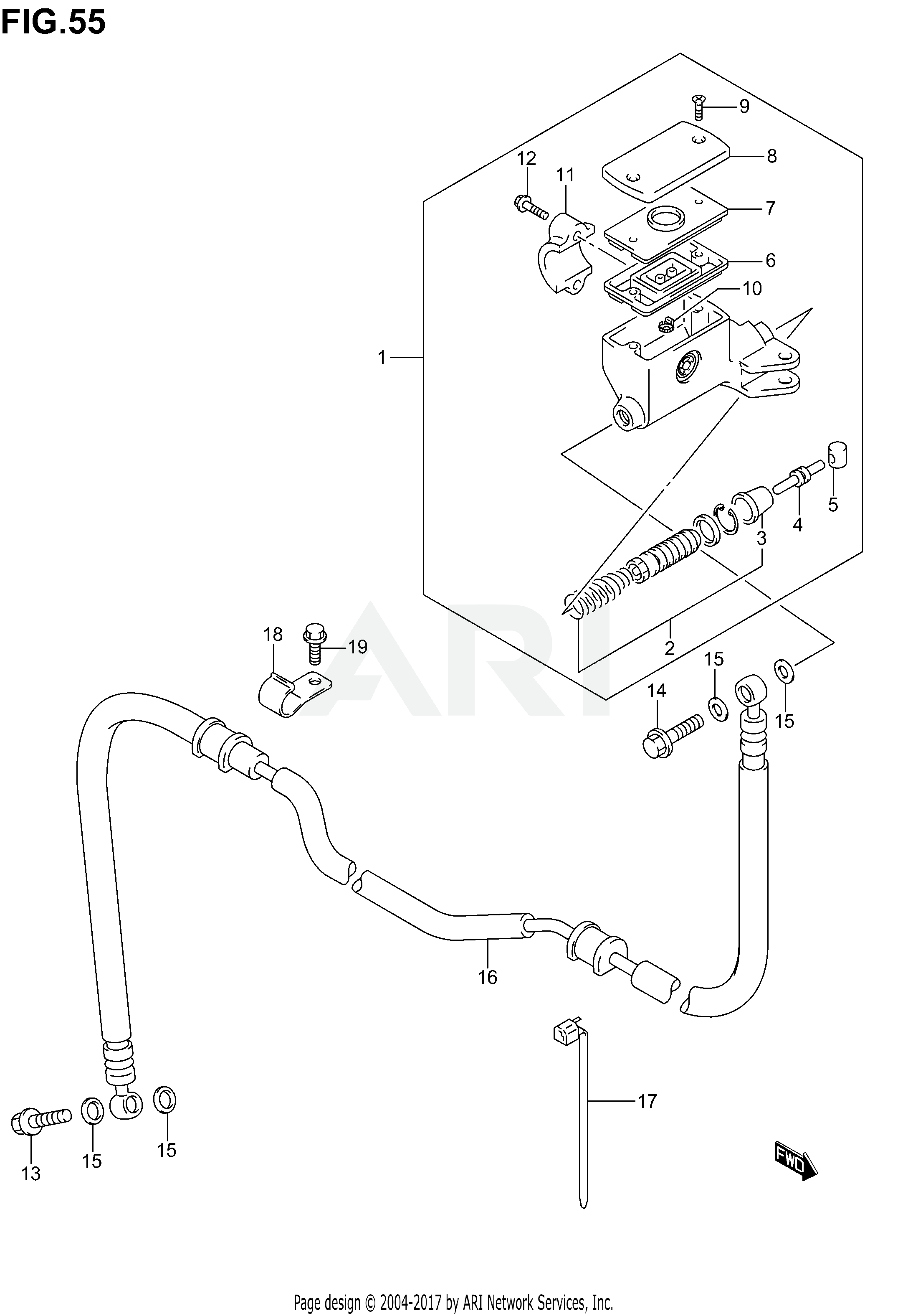 CLUTCH MASTER CYLINDER (GSF1200SK1/SK2/SK3/SK4/SK5/SZK5)