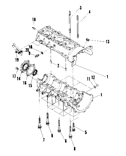 Crankcase (600 and 600 SE) (4909500950029A)