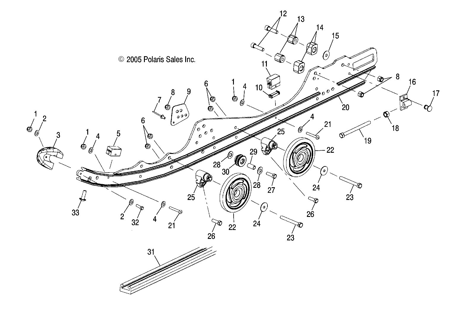 RAIL MOUNTING (EDGE) - S06NP5BSA/NE5BSB (4997239723B05)