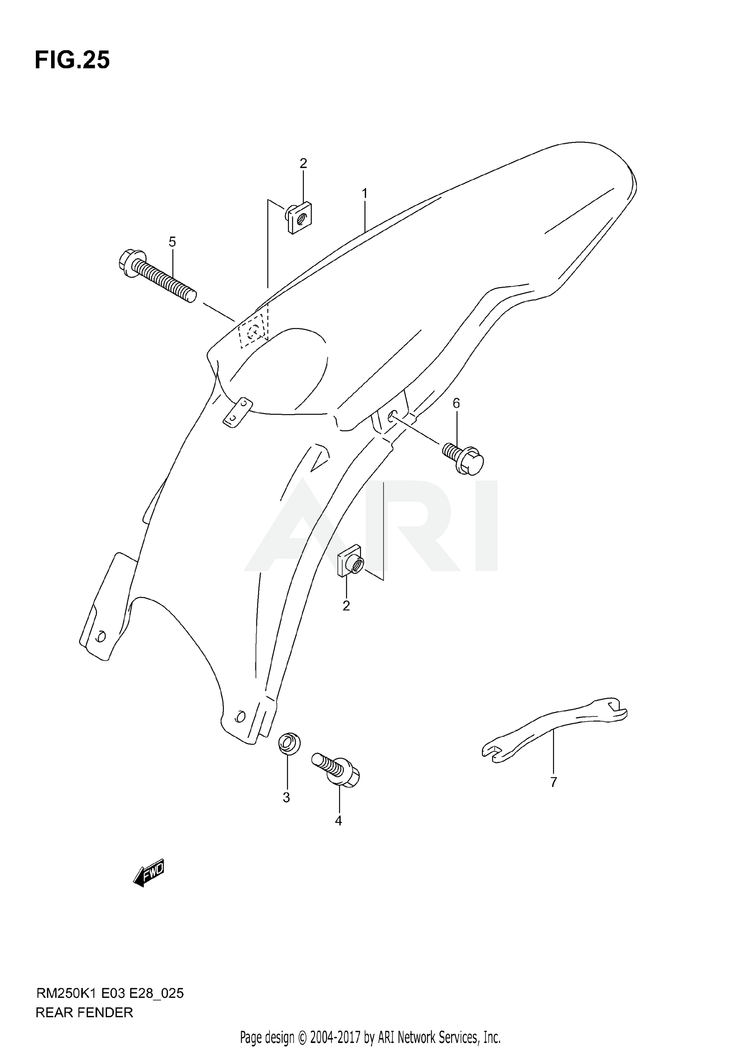 REAR FENDER (MODEL K1)