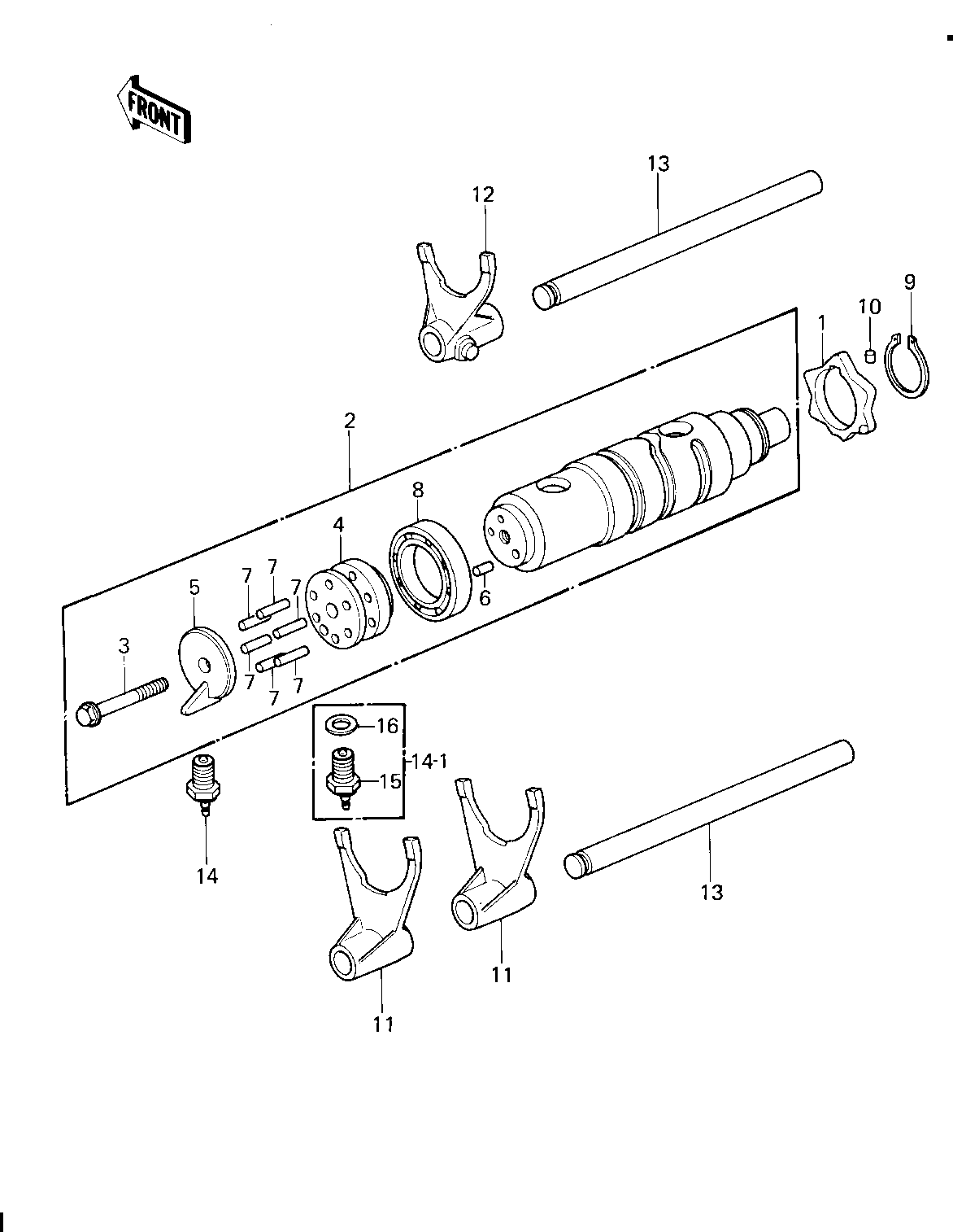 GEAR CHANGE DRUM &amp; FORKS