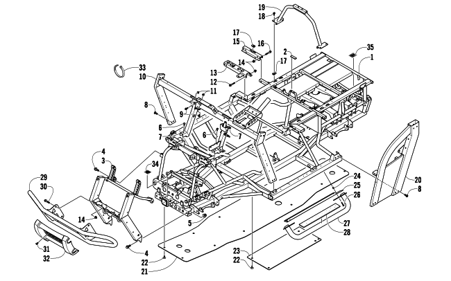 FRAME AND RELATED PARTS