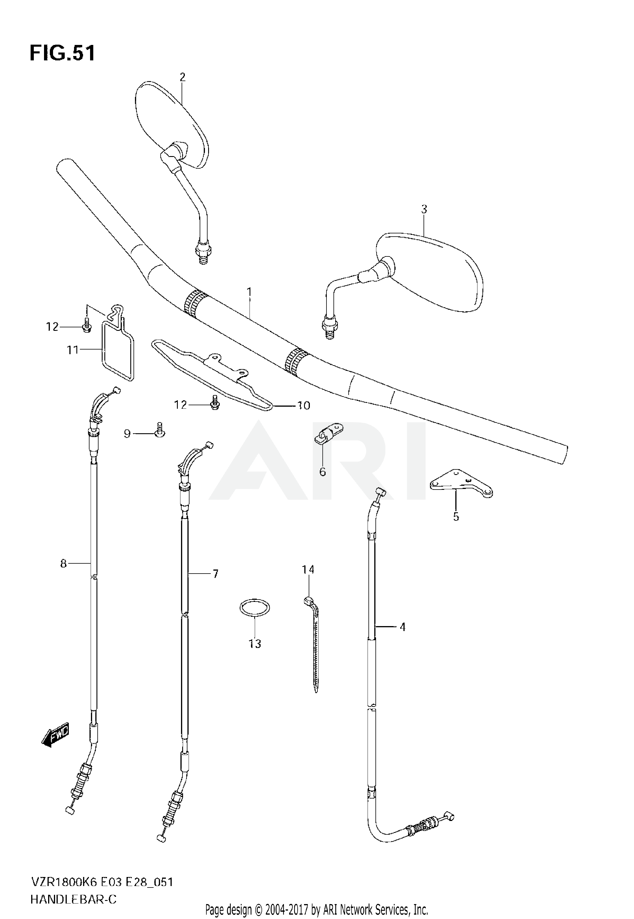 HANDLEBAR (MODEL K6/K7/K8)