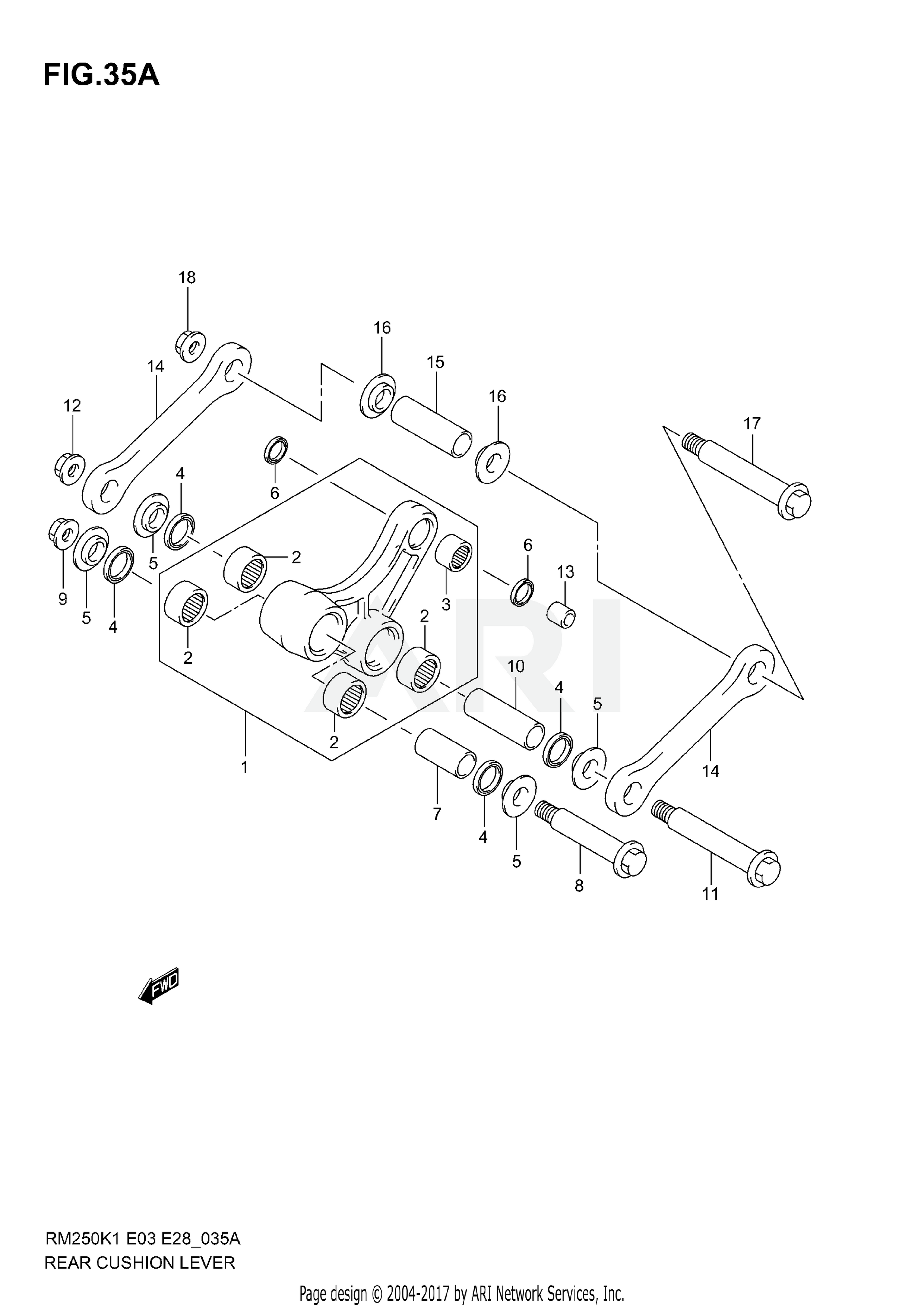 REAR CUSHION LEVER (MODEL K2/K3)