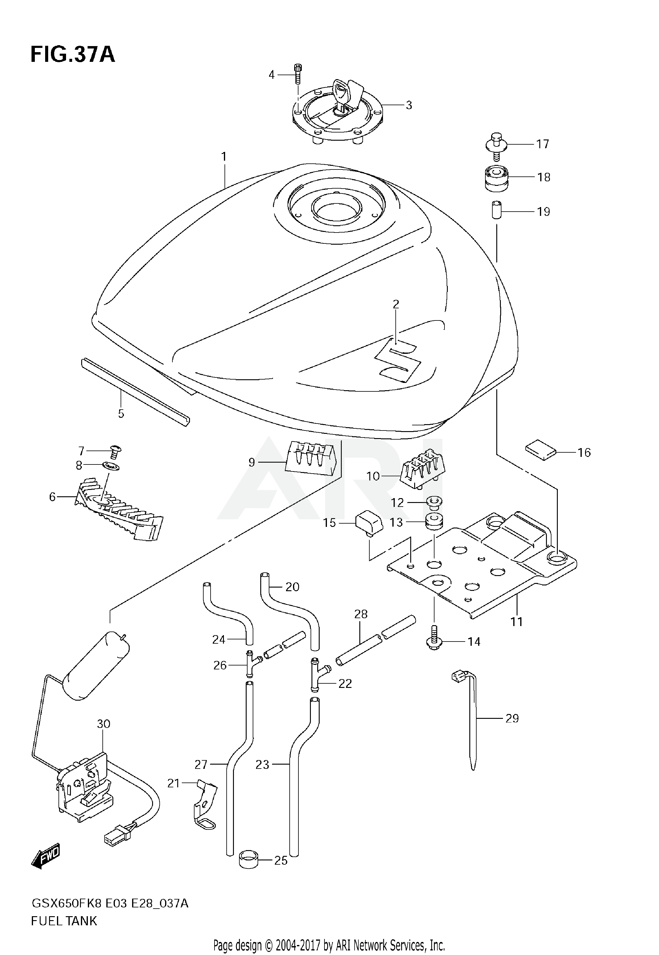 FUEL TANK (MODEL K9)