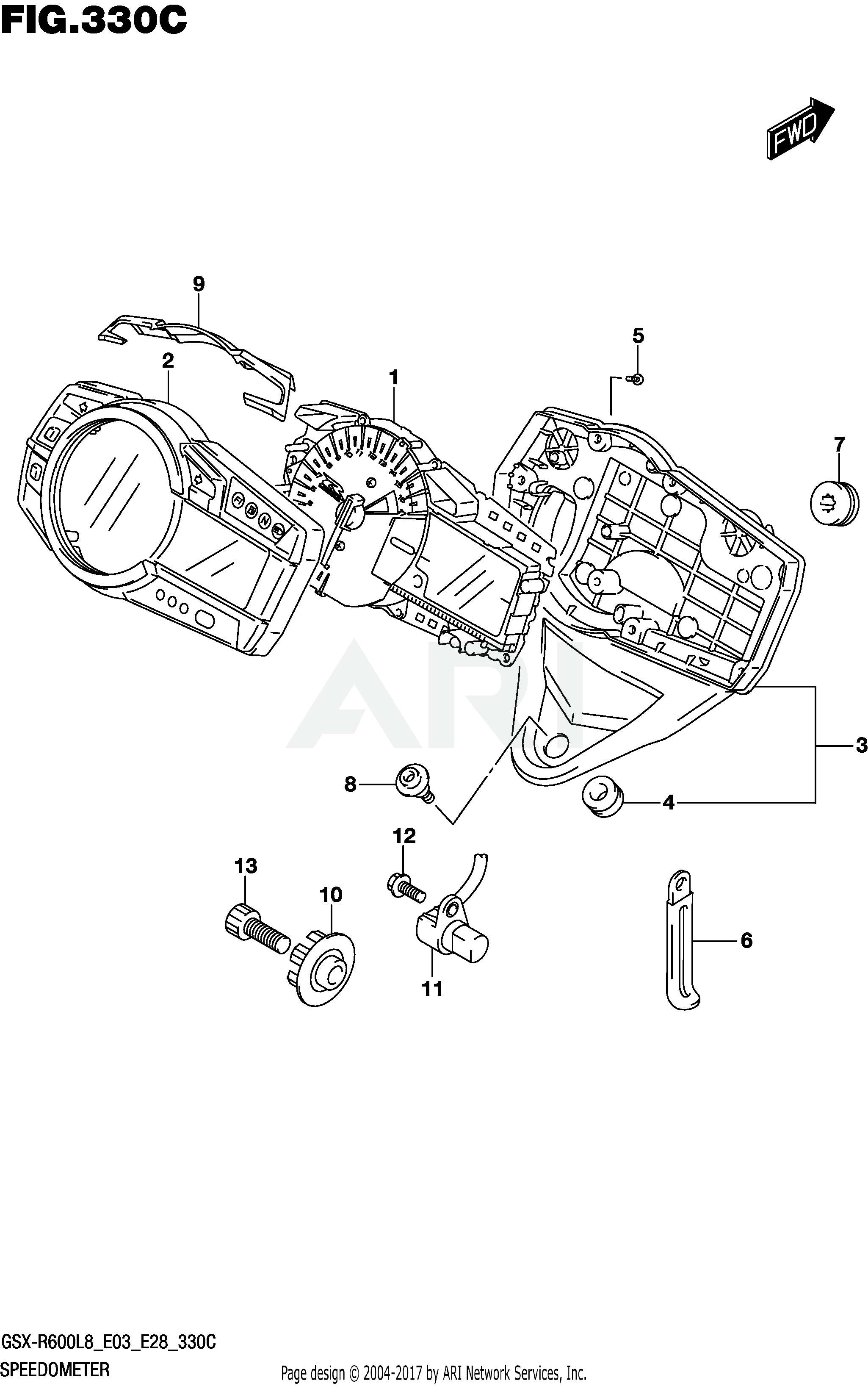 SPEEDOMETER (GSX-R600L8 E33)