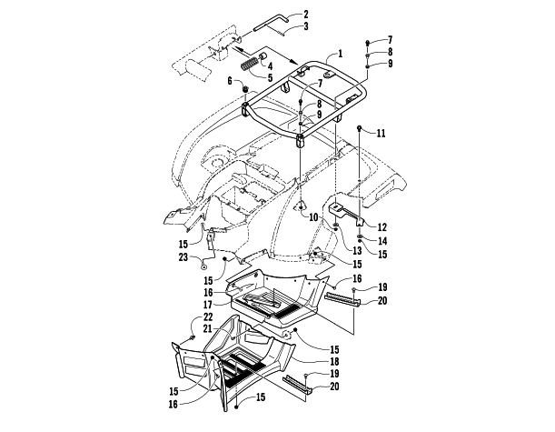 REAR RACK AND FOOTWELL ASSEMBLIES