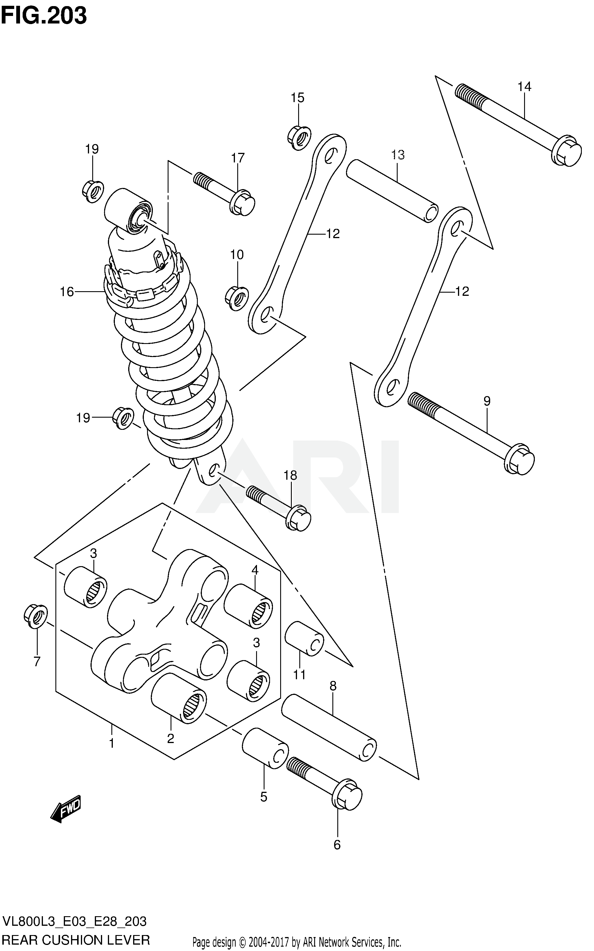 REAR CUSHION LEVER (VL800L3 E03)