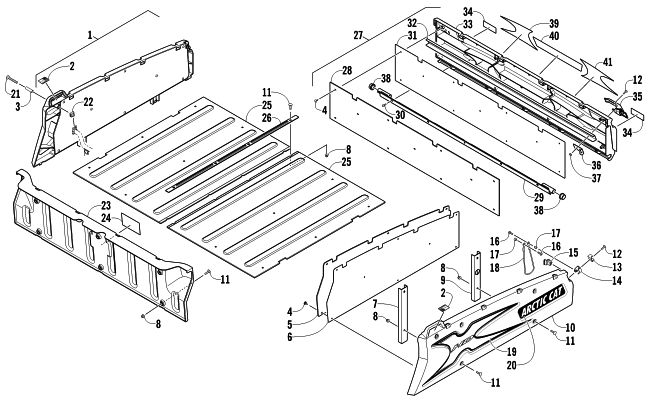 CARGO BOX AND TAILGATE ASSEMBLY