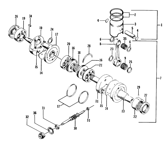 PISTON AND CRANKSHAFT