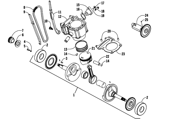 PISTON AND CRANKSHAFT ASSEMBLY