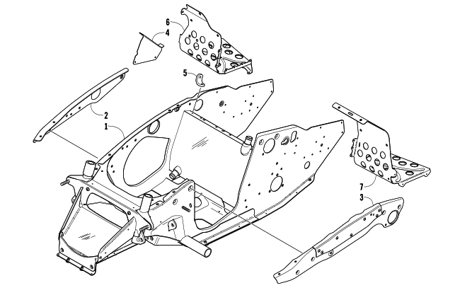 FRONT FRAME AND FOOTREST