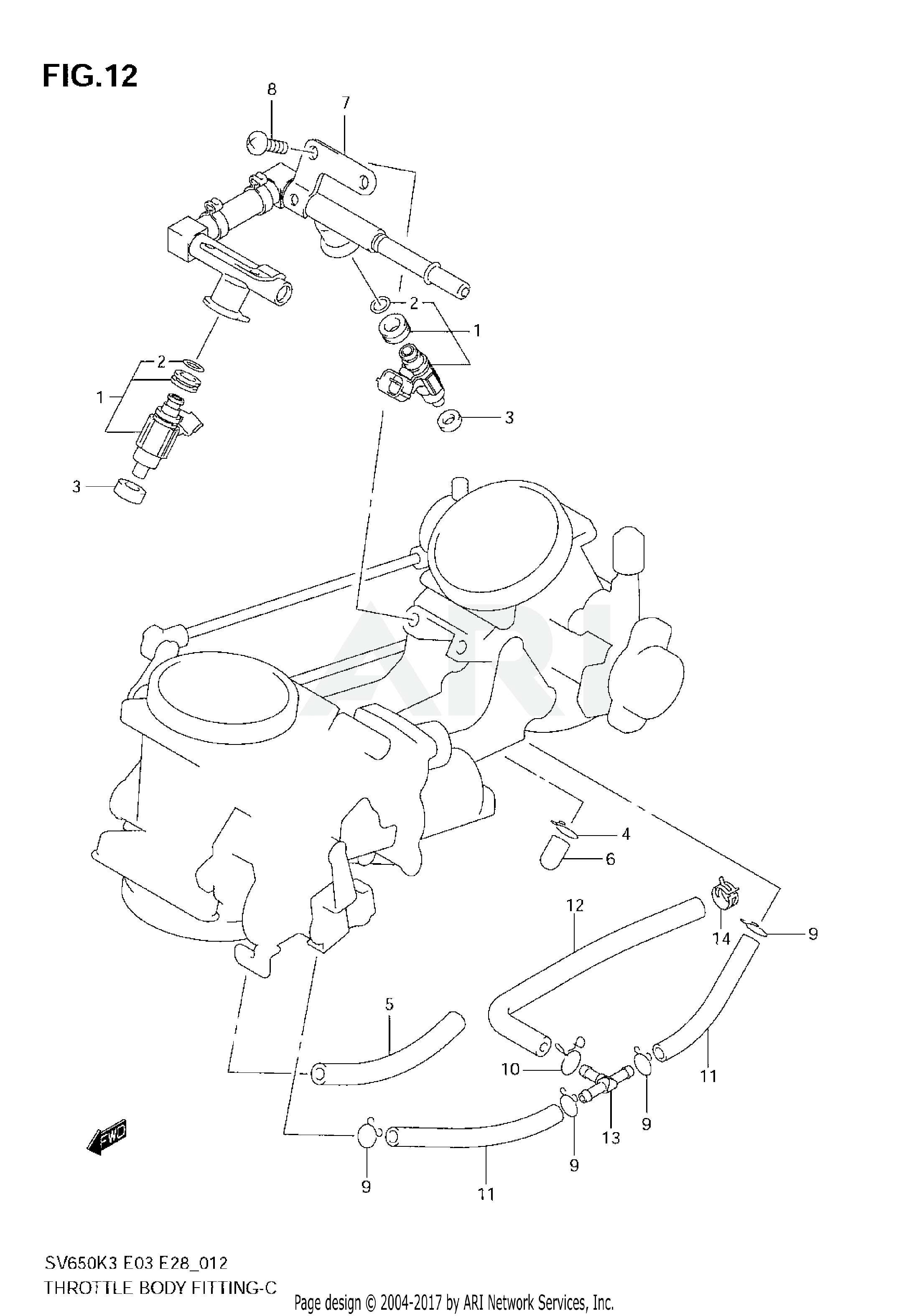 THROTTLE BODY FITTING (MODEL K3/K4/K5/K6)