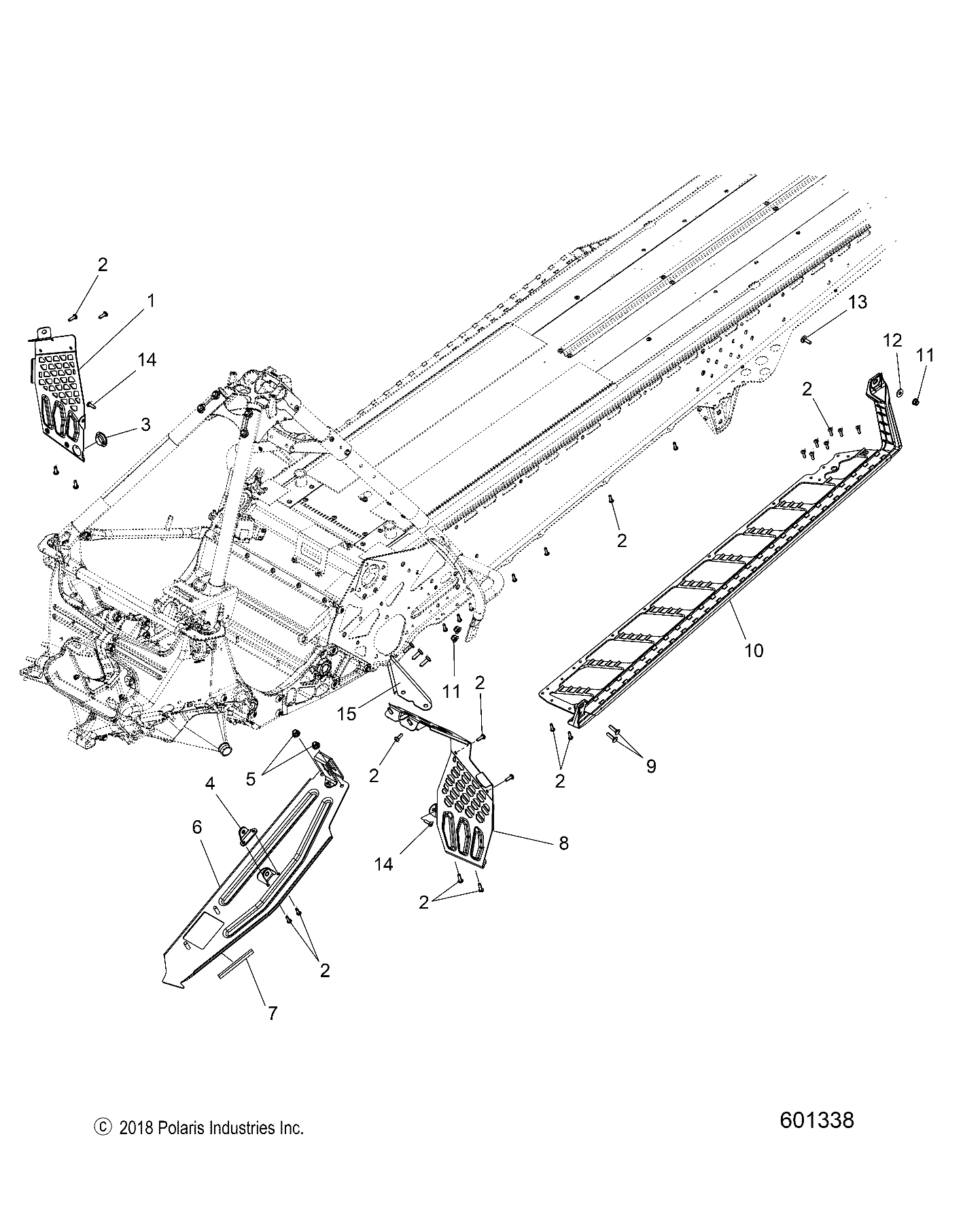 CHASSIS, CLUTCH GUARD, FOOTRESTS, RUNNING BOARDS - S20EFK6PS/6PEB ALL OPTIONS (601338)