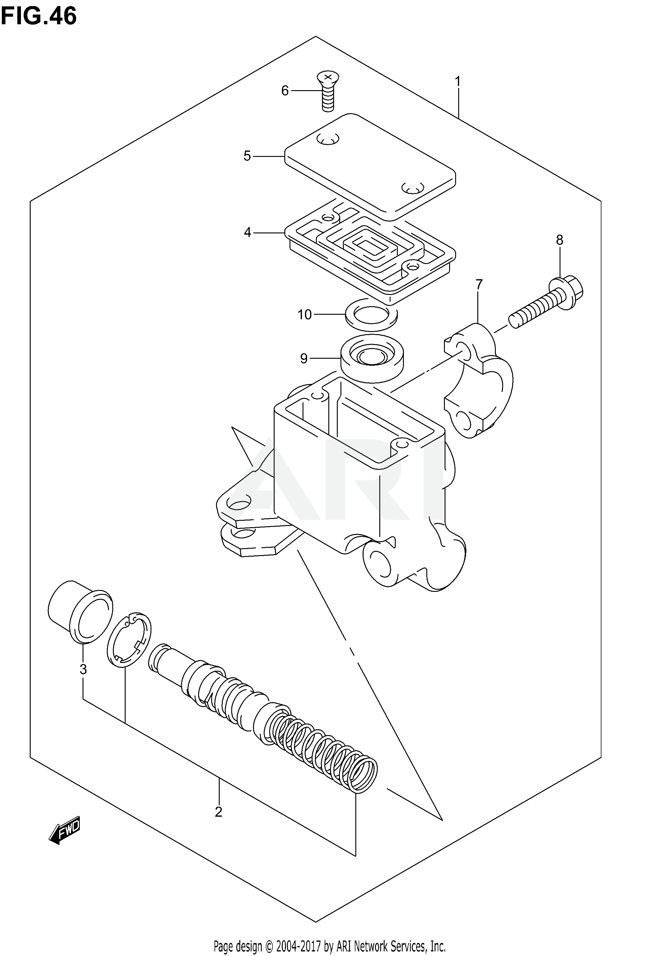 FRONT MASTER CYLINDER (MODEL K2/K3/K4/K5)