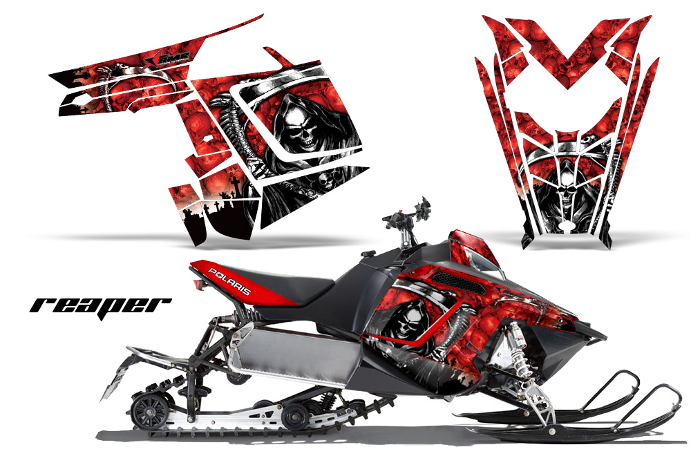 Графика AMR Racing Reaper (красно-черная) для Polaris Rush