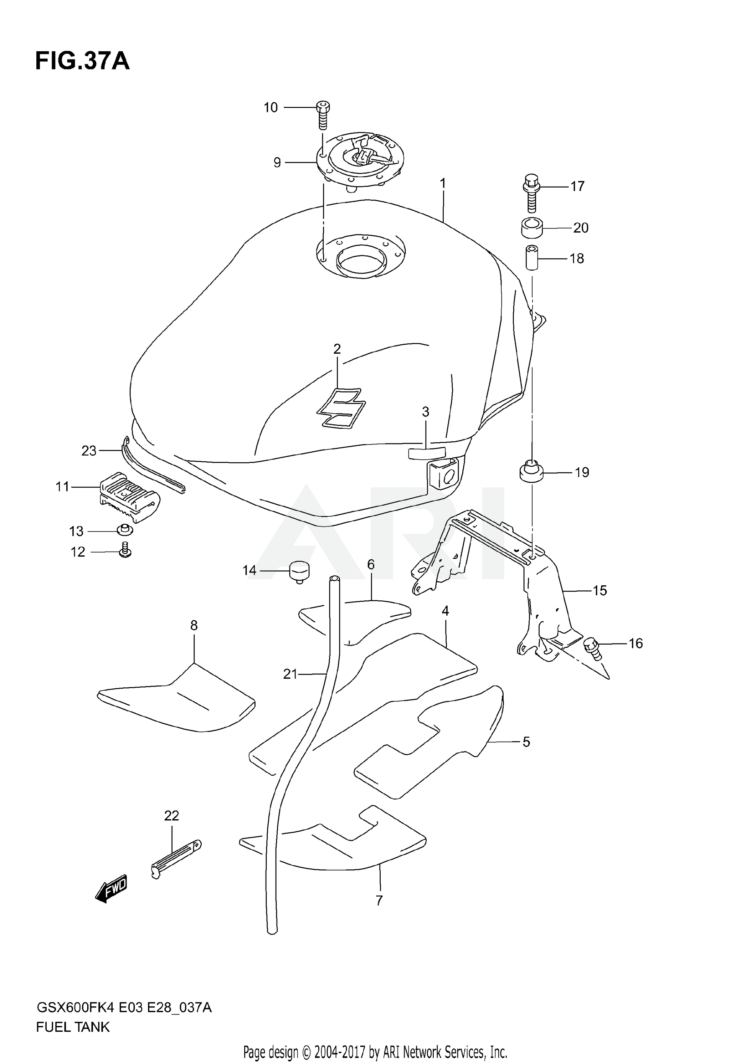 FUEL TANK (MODEL K5/K6)