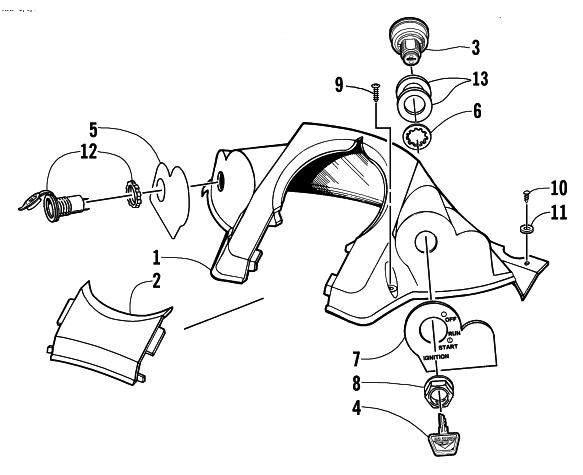 CONSOLE AND SWITCH ASSEMBLY