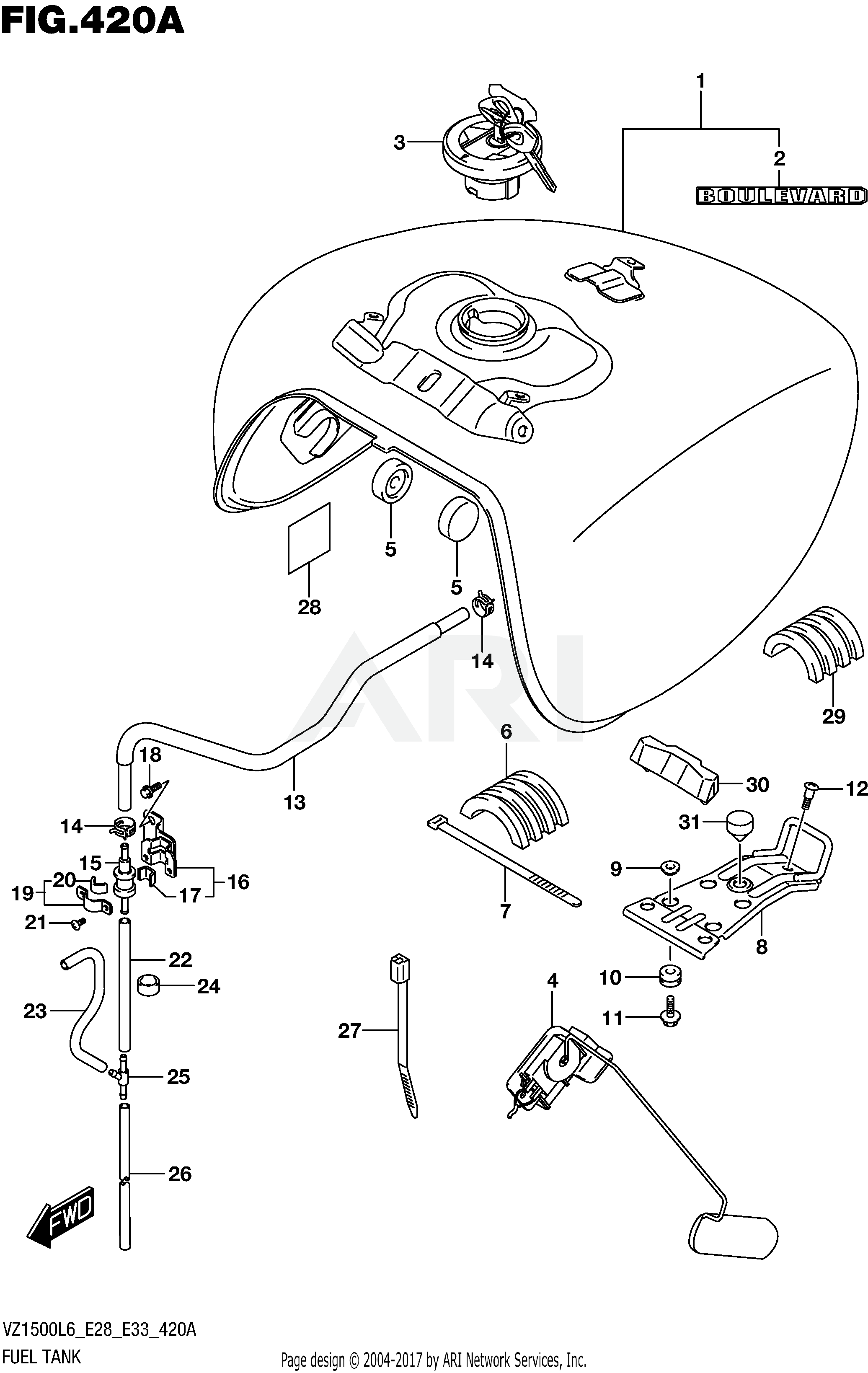 FUEL TANK (VZ1500L6 E28)