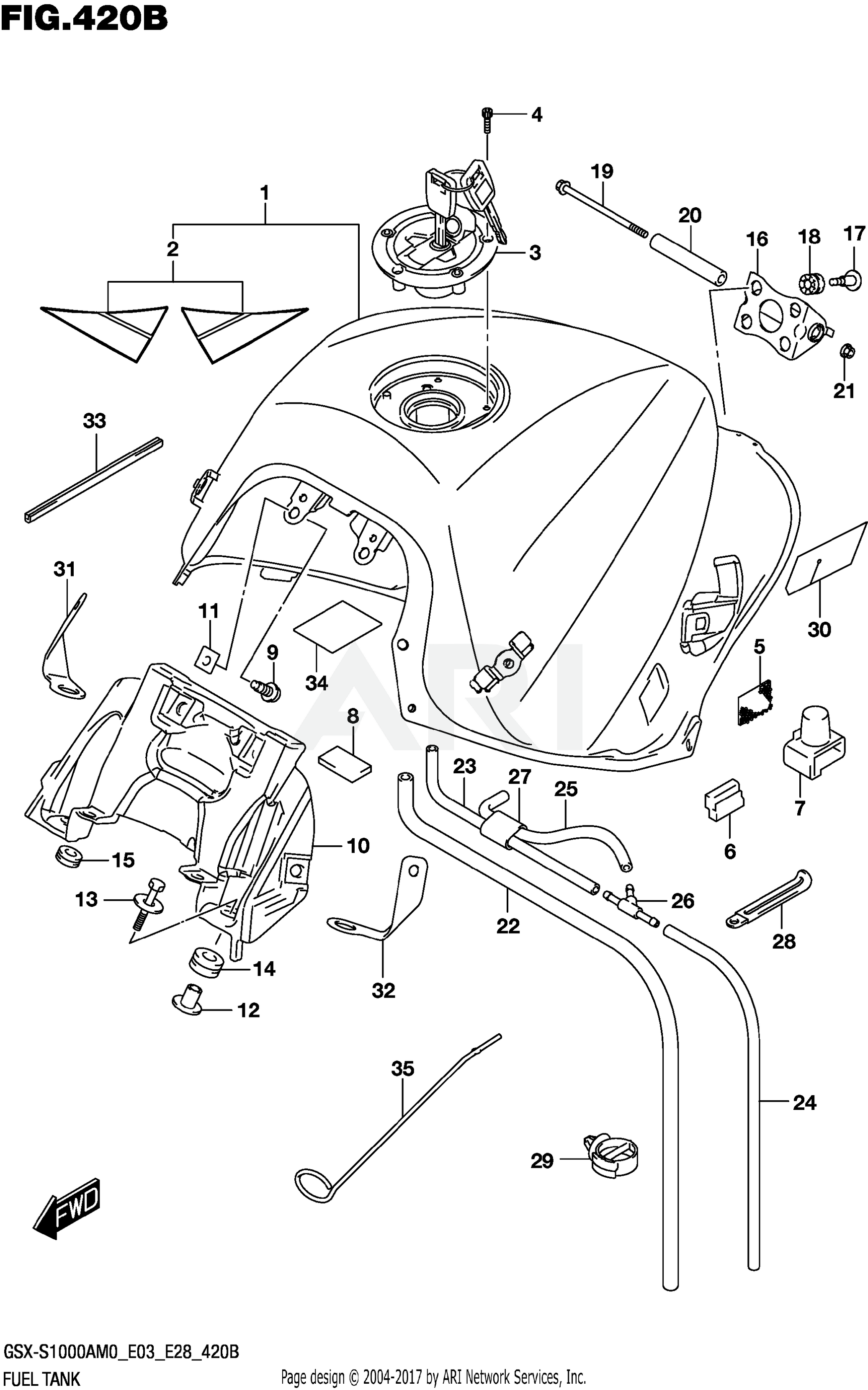 FUEL TANK (GSX-S1000ZA) 420B