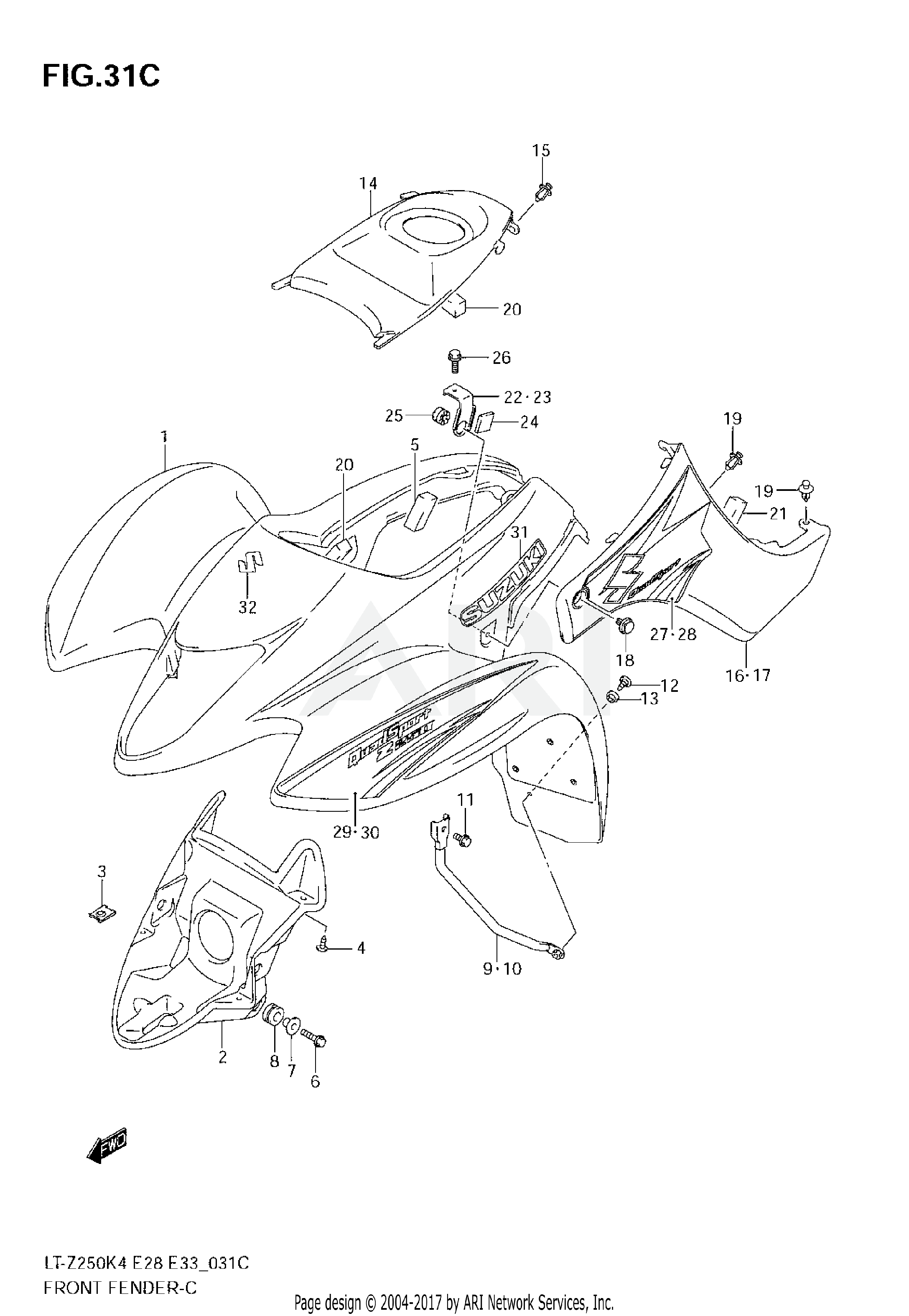 FRONT FENDER (MODEL K7)