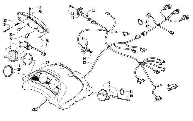 HEADLIGHT, INSTRUMENTS, AND WIRING ASSEMBLIES