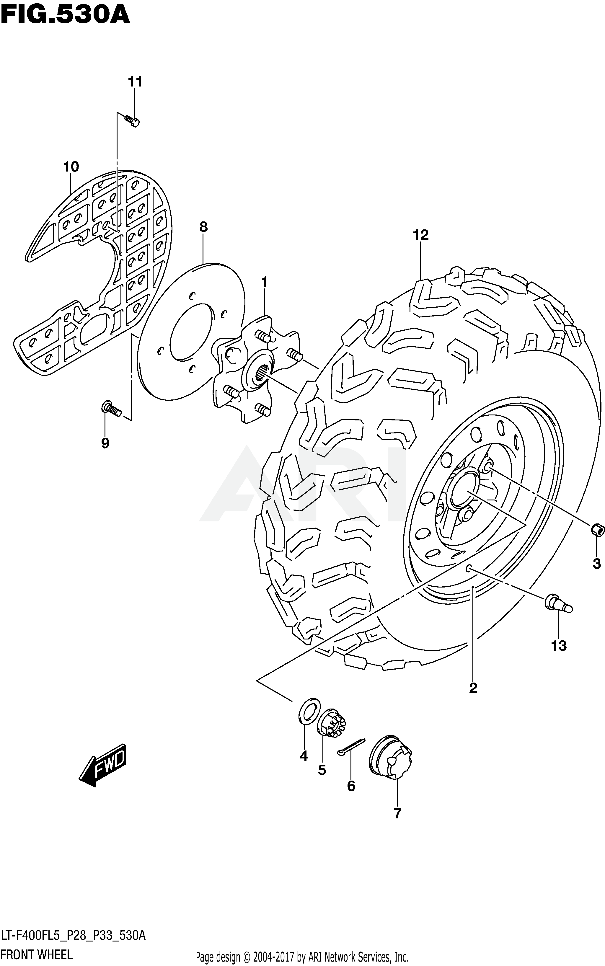 FRONT WHEEL (LT-F400FL5 P28)