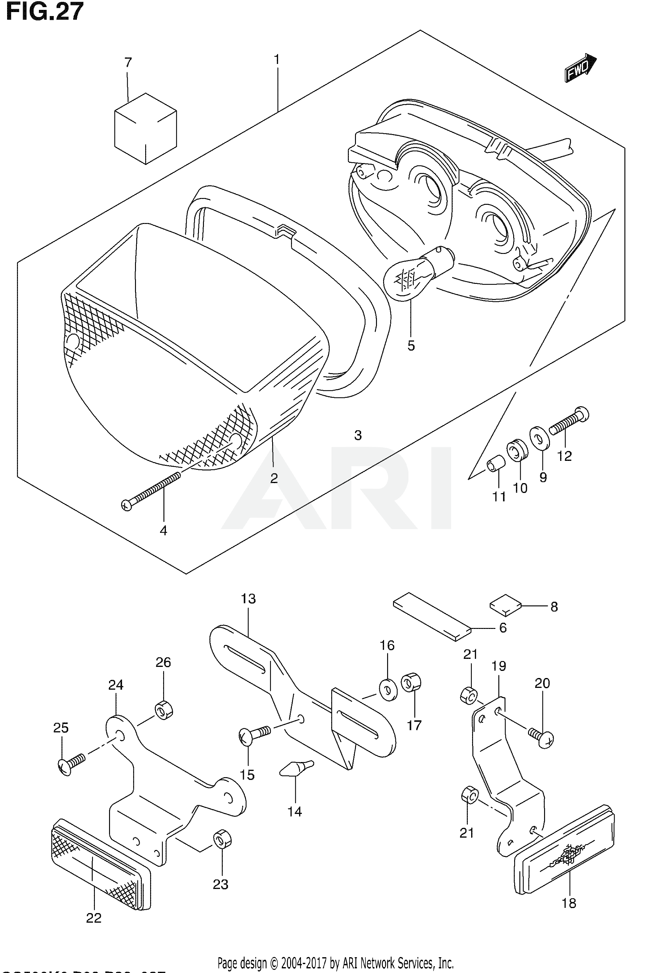 REAR COMBINATION LAMP (NOT FOR U.S. MARKET)